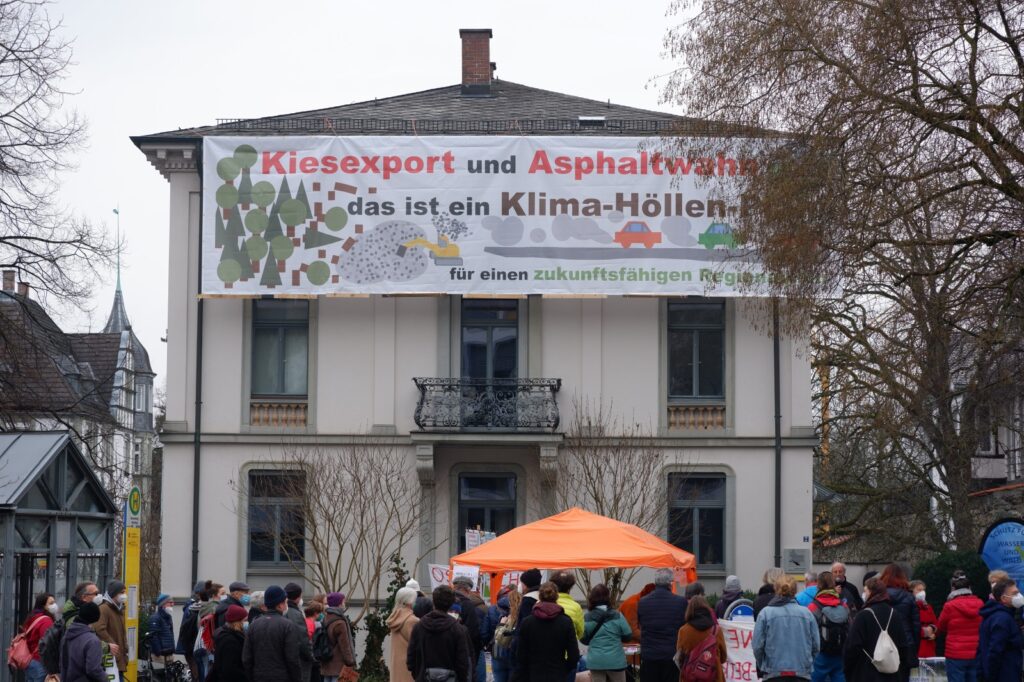 Kiesexport und Asphaltwahn - für Klima und Umweltschutz